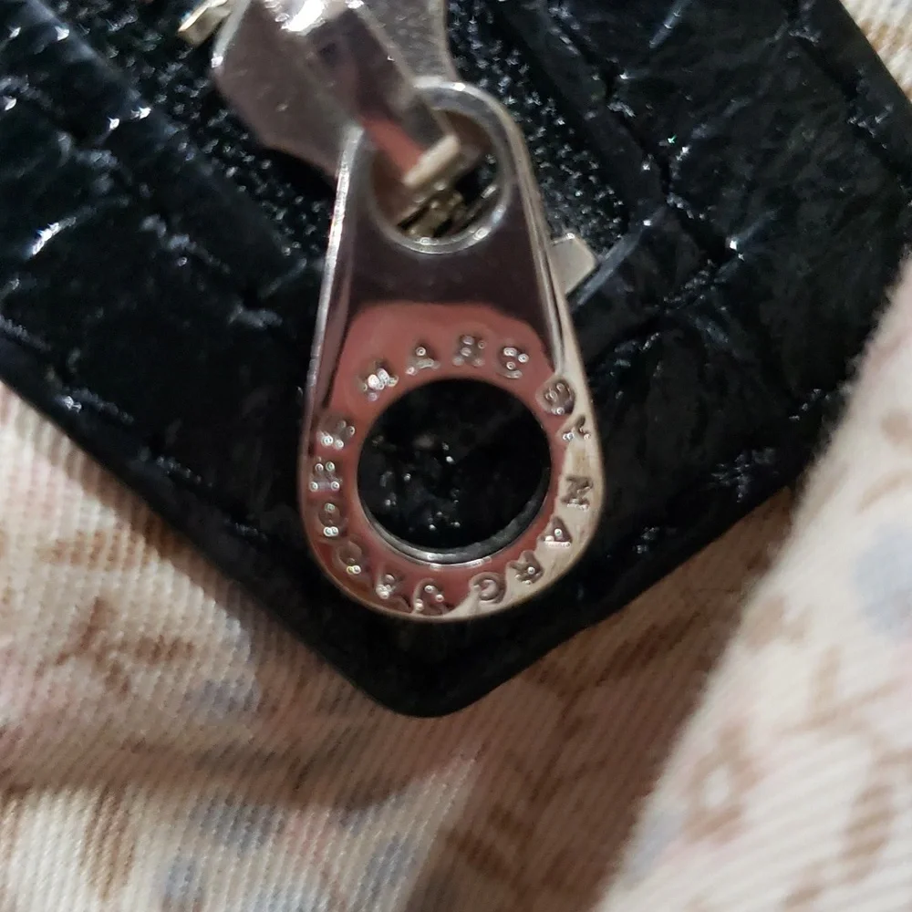 Marc By Marc Jacobs Silver and Black Slouch Hobo Leather Bag